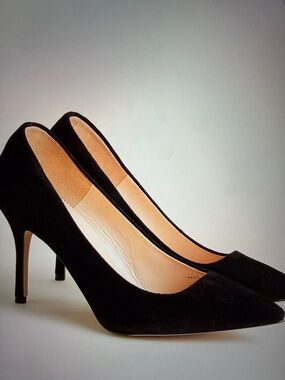 J. Crew Elsie Black Suede Pump, 8